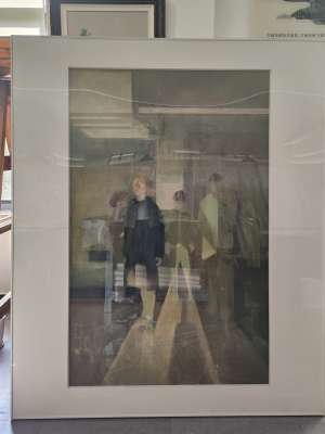 色粉画(国展作品150x180cm，配白色铝合金框)