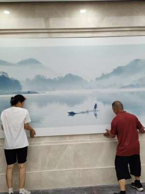 仙居高铁站《巨幅照片装裱》180x420cm