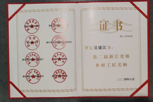 吴建江浙江省乡村工匠